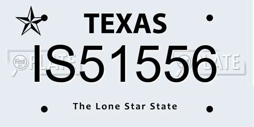 IS51556 Texas License Plate