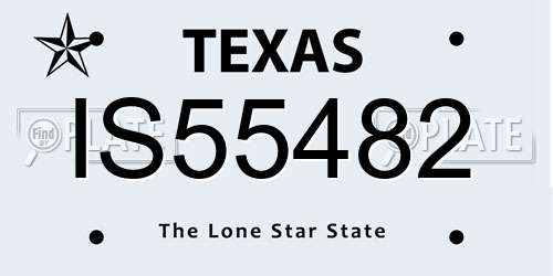 IS55482 Texas License Plate