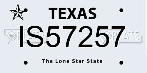 IS57257 Texas License Plate