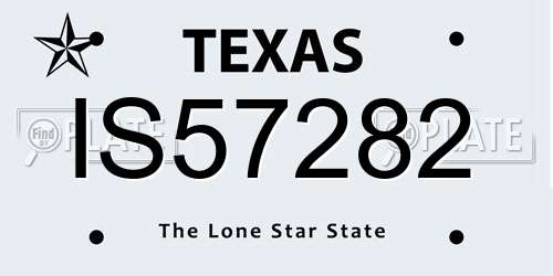 IS57282 Texas License Plate
