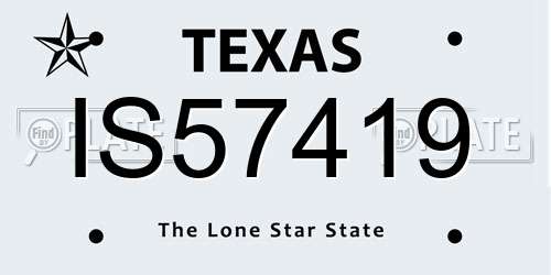 IS57419 Texas License Plate
