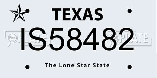 IS58482 Texas License Plate