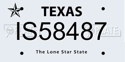 IS58487 Texas License Plate