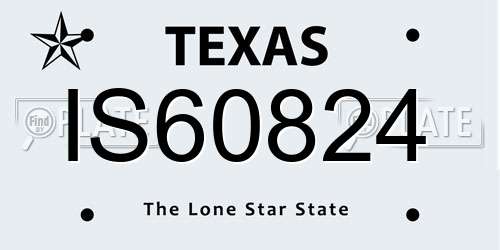 IS60824 Texas License Plate