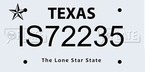 IS72235 Texas License Plate