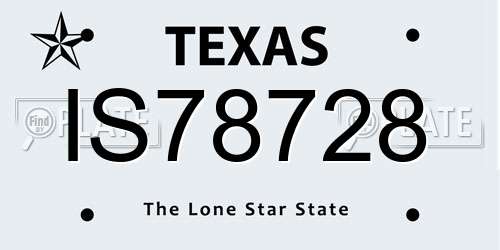IS78728 Texas License Plate