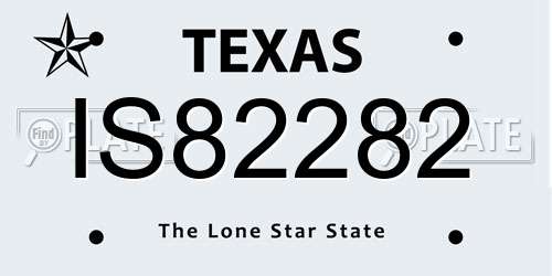 IS82282 Texas License Plate