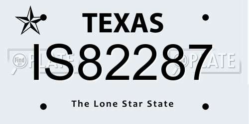 IS82287 Texas License Plate