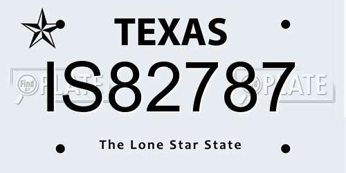 IS82787 Texas License Plate