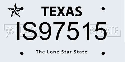 IS97515 Texas License Plate