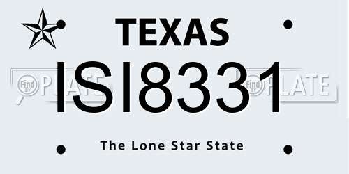 ISI8331 Texas License Plate