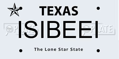 ISIBEEI Texas License Plate