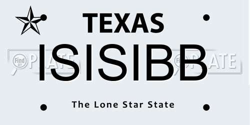 ISISIBB Texas License Plate