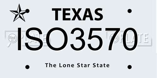 ISO3570 Texas License Plate