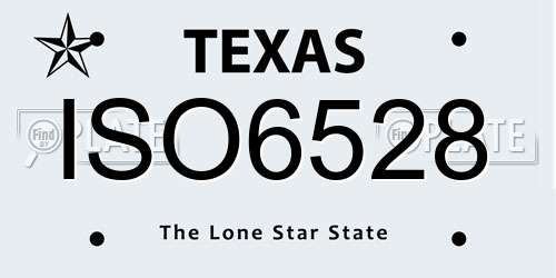 ISO6528 Texas License Plate