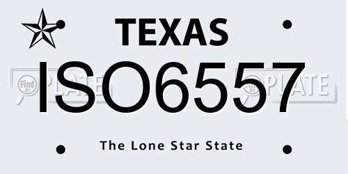 ISO6557 Texas License Plate
