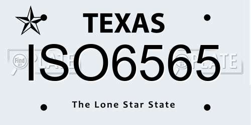 ISO6565 Texas License Plate