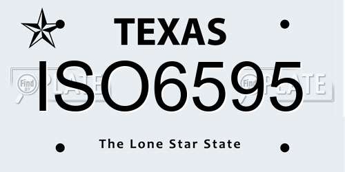 ISO6595 Texas License Plate