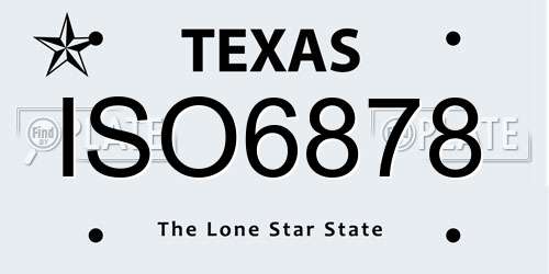 ISO6878 Texas License Plate