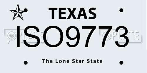 ISO9773 Texas License Plate