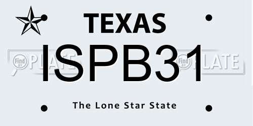 ISPB31 Texas License Plate