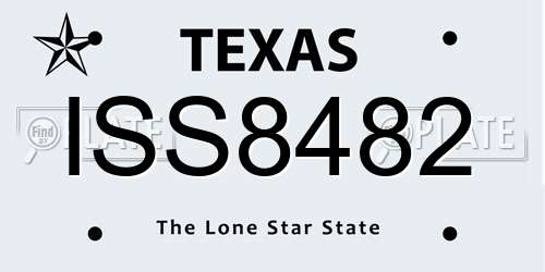 ISS8482 Texas License Plate