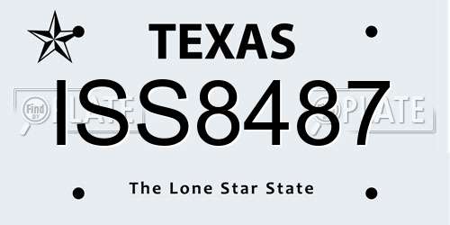 ISS8487 Texas License Plate