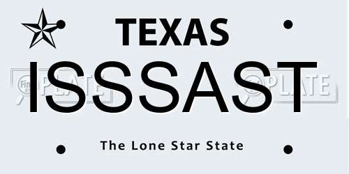ISSSAST Texas License Plate