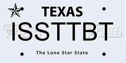 ISSTTBT Texas License Plate