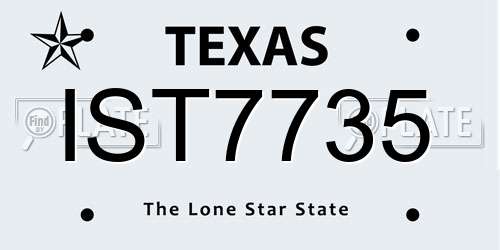 IST7735 Texas License Plate