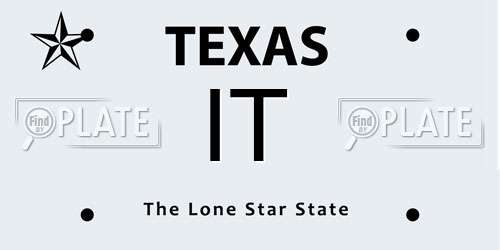 IT Texas License Plate
