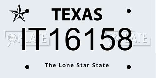 IT16158 Texas License Plate