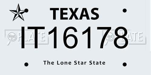 IT16178 Texas License Plate