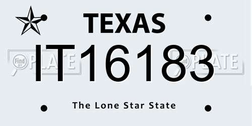 IT16183 Texas License Plate