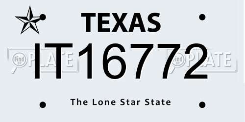 IT16772 Texas License Plate