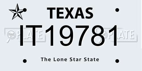 IT19781 Texas License Plate