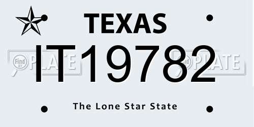 IT19782 Texas License Plate
