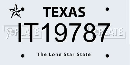 IT19787 Texas License Plate