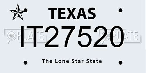 IT27520 Texas License Plate