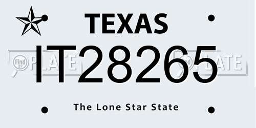 IT28265 Texas License Plate