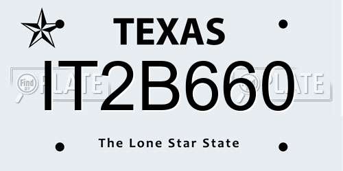 IT2B660 Texas License Plate
