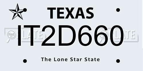 IT2D660 Texas License Plate