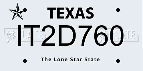 IT2D760 Texas License Plate