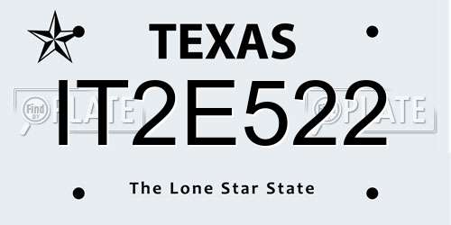 IT2E522 Texas License Plate
