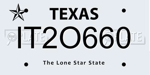 IT2O660 Texas License Plate