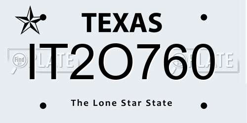 IT2O760 Texas License Plate