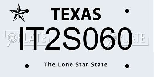 IT2S060 Texas License Plate