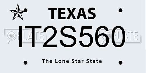 IT2S560 Texas License Plate