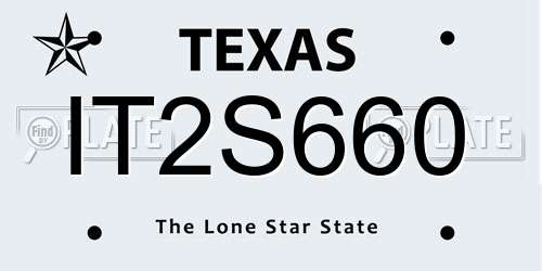 IT2S660 Texas License Plate