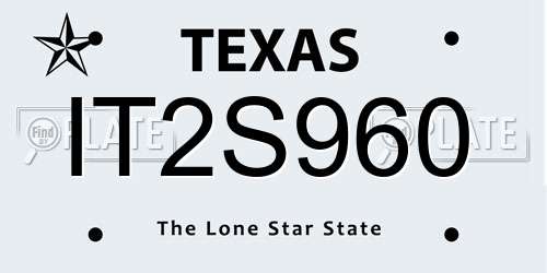 IT2S960 Texas License Plate